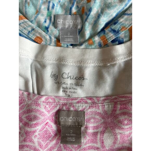 Bundle Lot CHICO'S T Shirts Womens Large 2 Pattern Paisley Multicolor Boho Top - Picture 5 of 10